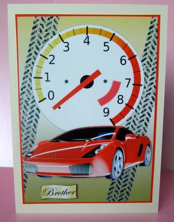 Red Sports Car Decoupage by Margaret McCartney
