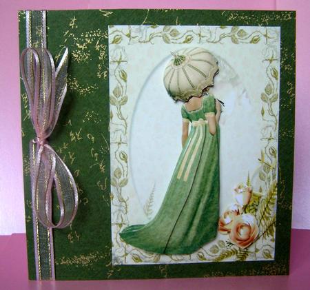 Georgian Lady with Her Parasol Decoupage by Margaret McCartney