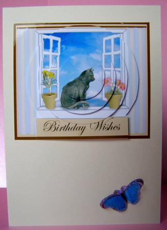 Cat on Window Sill Pyramid by Margaret McCartney