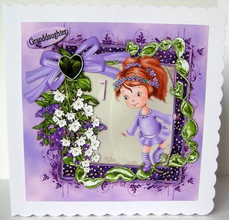 Flowers Ribbon Girls Birthday by Margaret McCartney