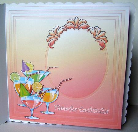 Time for Cocktails - 8in x 8in Insert Plate by Margaret McCartney