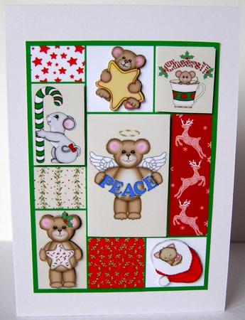 Christmas Patchwork Bears'n'mice (and a Little Kitty) by Margaret McCartney