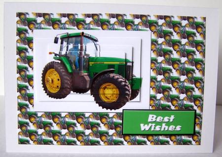 Tractor Card Front by Margaret McCartney