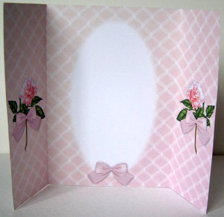 A Delicate Blush Rose Gatefold Insert by Margaret McCartney