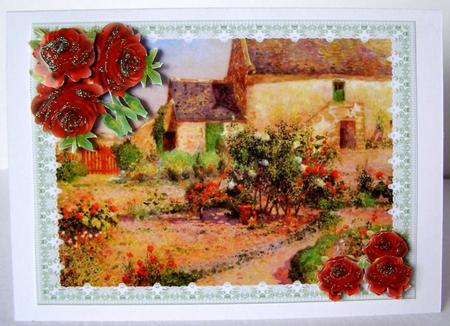 The Garden with Red Roses by Margaret McCartney