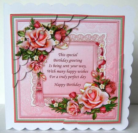 Nostalgic Roses Double Wavy Corner Stacker by Margaret McCartney