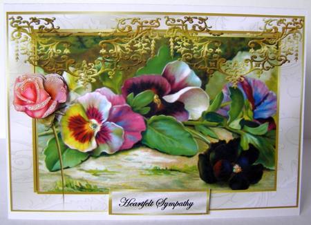 Pansys and the Rose - sympathy by Margaret McCartney