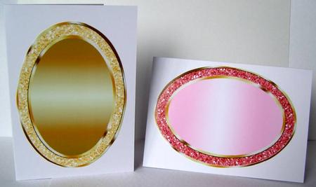 Blank Oval Topperd with Glitter Frames Set 2 by Margaret McCartney