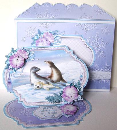 Seal Family Christmas Easel Card Kit by Margaret McCartney
