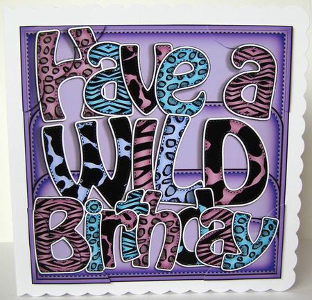 8 x 8 Wild Birthday Scalloped Corner Topper by Margaret McCartney
