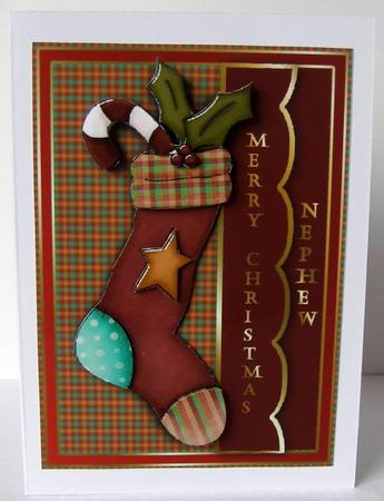 Country Christmas Stocking - Nephew by Margaret McCartney