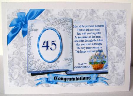 Blue Rose Basket 45th Wedding Anniversary by Margaret McCartney