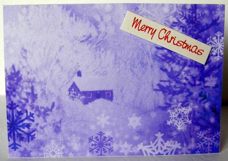 Cabin in Snow Background 5 by Margaret McCartney