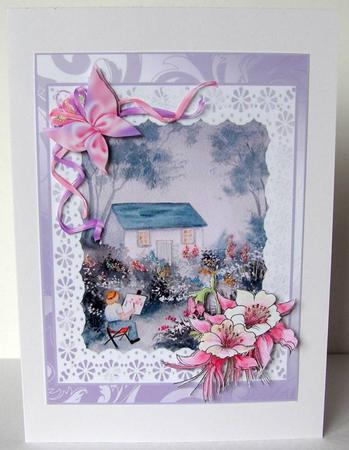 Artist in the Garden Watercolour Step by Step Decoupage by Margaret McCartney