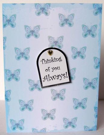 Blue Flowerheads Over Heel Backing Paper Two by Margaret McCartney