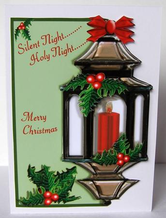 Silent Night Christmas Lantern by Margaret McCartney