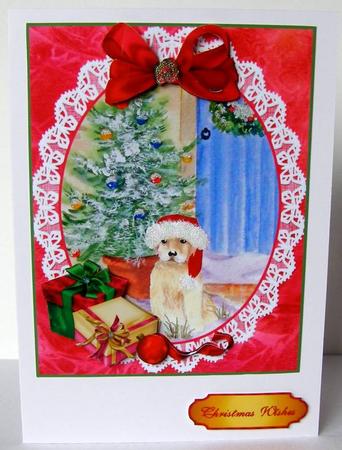 Christmas Puppy Step by Step Decoupage Sheet by Margaret McCartney