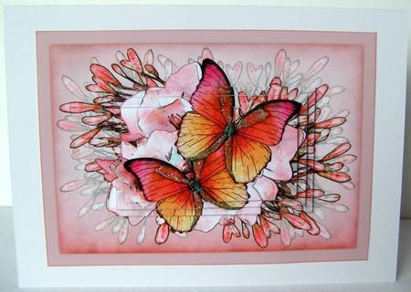 A5 Butterflies N Flowers Pyramage Topper by Margaret McCartney