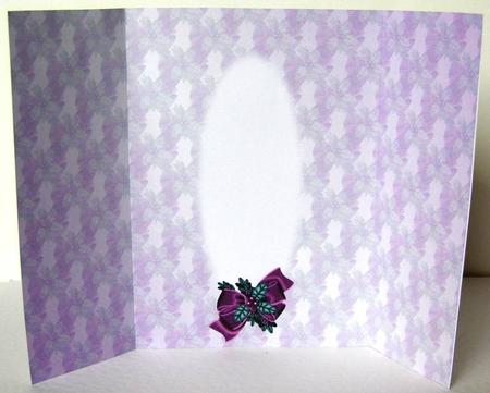 Purple Christmas Candy Canes Gatefold Insert by Margaret McCartney