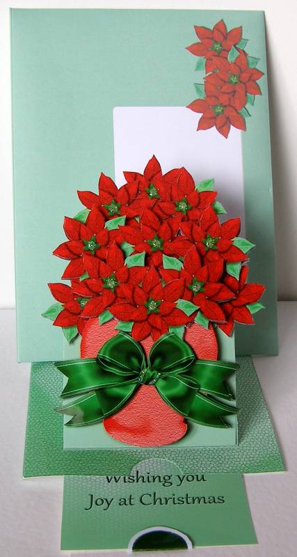 Slider-easel - Poinsettias Green by Margaret McCartney