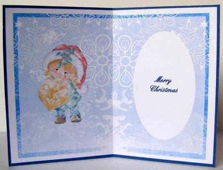 Cute Little Girl Christmas Insert by Margaret McCartney