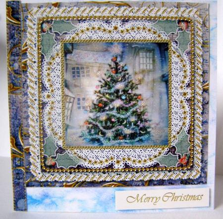 How My Tree Looks Lace Bracket Wrap Card by Margaret McCartney