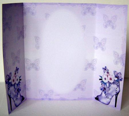 Lavender Flowerheads Over Heel Gatefold Insert by Margaret McCartney