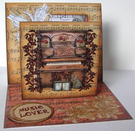 Musical Stand-up Element Easel Card by Margaret McCartney