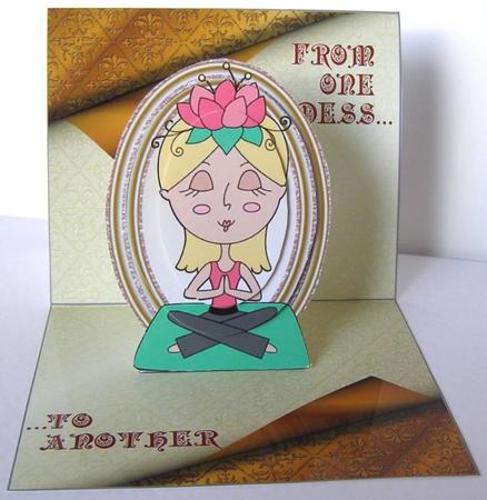 Yoga Goddess Stand-up Element Easel Card by Margaret McCartney