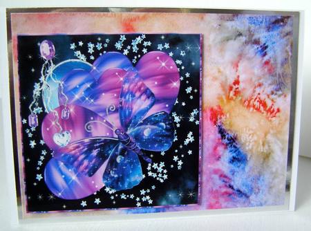 Watercolour Burst Background Pink/red/blue by Margaret McCartney