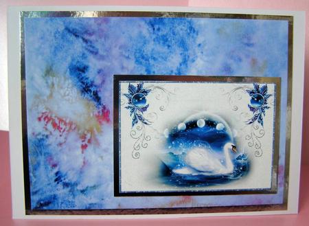 Watercolour Burst, Background in Blues by Margaret McCartney