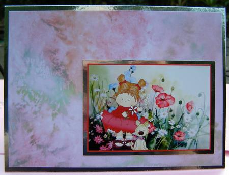 Watercolour Burst Red and Green Vellum by Margaret McCartney