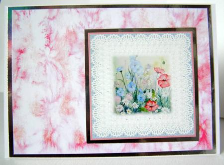 Pink Salt Sprinkle Watercolour Background by Margaret McCartney