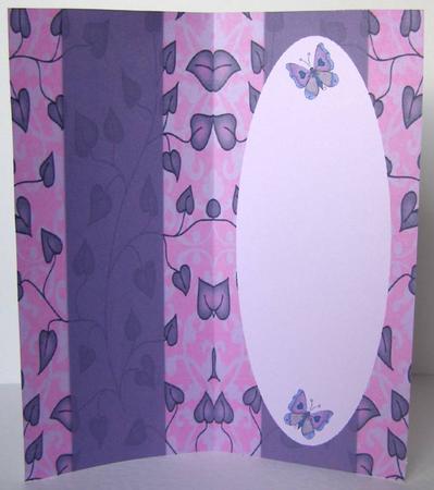 Beautiful Butterflies with Love Dl Insert - Lilac by Margaret McCartney