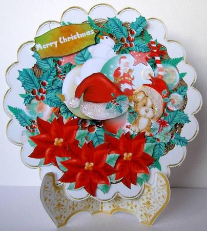 Cream Christmas Plate by Margaret McCartney
