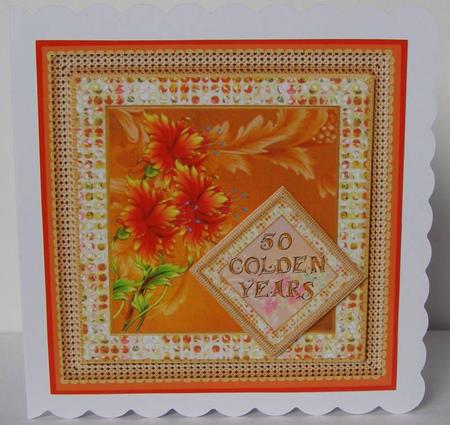50 Golden Years Floral for Anniversary or Birthday or Other by Margaret McCartney