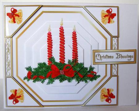 Exploding Verse - Christmas Candles by Margaret McCartney