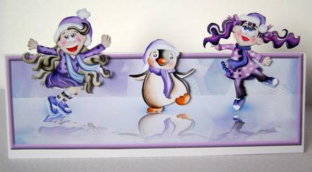 Christmas Play Over the Top Large Card by Margaret McCartney