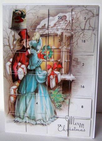 Christmas Visits Advent Card by Margaret McCartney