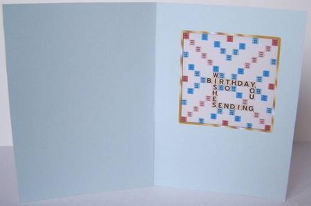 Word Game Birthday Card Insert by Margaret McCartney