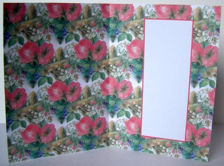 Roses Violets Cross Insert by Margaret McCartney