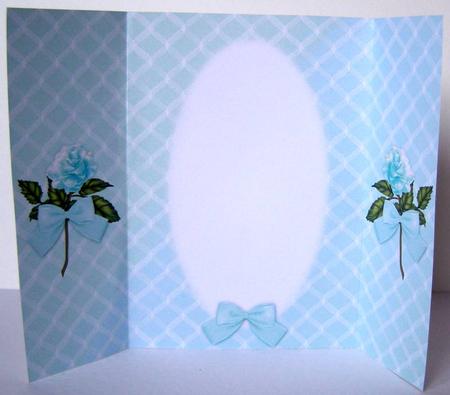 A Delicate Mint Rose Gatefold Insert by Margaret McCartney