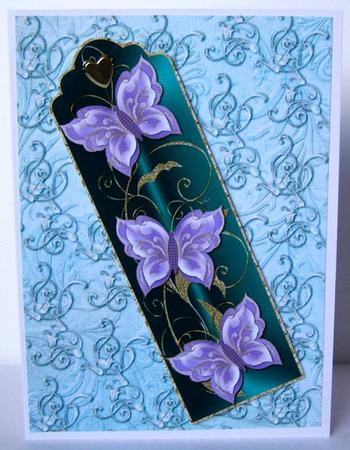Blue Opalescent Bouquet Backing Paper 1 by Margaret McCartney