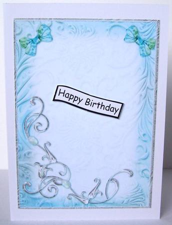 Blue Opalescent Bouquet A4 Insert by Margaret McCartney