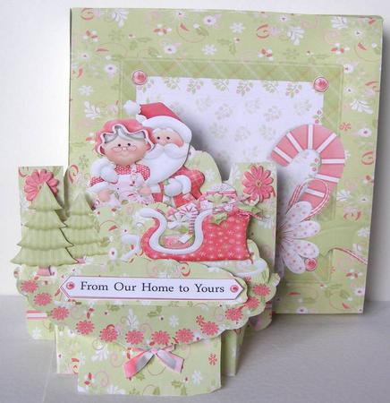 Mr & Mrs Claus Shelf Card and Envelope by Margaret McCartney