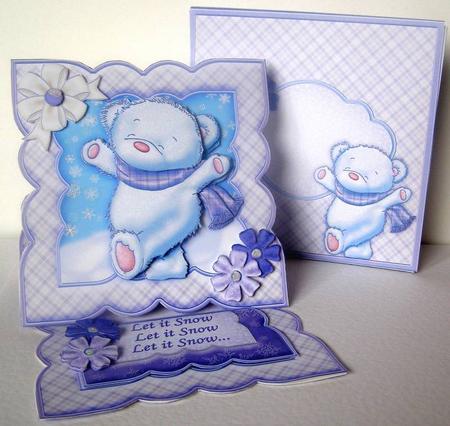 Polar Bear Fun Christmas Easel Card Kit by Margaret McCartney
