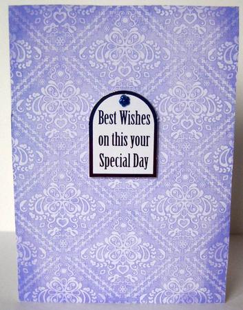 Shabby Chic Damask Backing Paper - Pale Powder Blue by Margaret McCartney