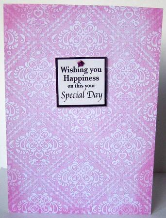 Shabby Chic Damask Backing Paper - Pale Mauve by Margaret McCartney