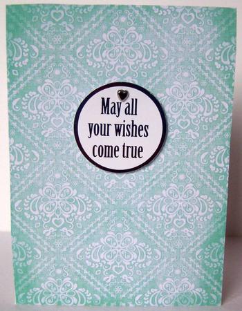 Shabby Chic Damask Backing Paper - Mint Cream by Margaret McCartney