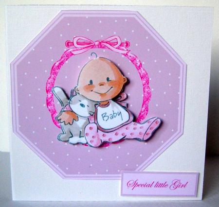 Baby Girl with Kitten by Margaret McCartney